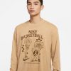 NIKE YUKON BROWN PREMIUM LONG SLEEVE TEE WHITE/YUKON BROWN