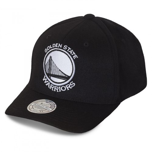 Mitchell & Ness Black & White Logo 110 Snapback Golden State Warriors BLACK