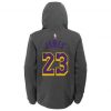 NBA X NIKE KIDS LEBRON JAMES PO N&N ESSENTIAL HOODIE DARK GREY HEATHER