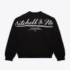 Mitchell & Ness Branded M&N Oversized Crewneck Black