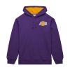 MITCHELL & NESS Premium N&N Player Fleece Vintage Logo Los Angeles Lakers Ervin Johnson Purple XL