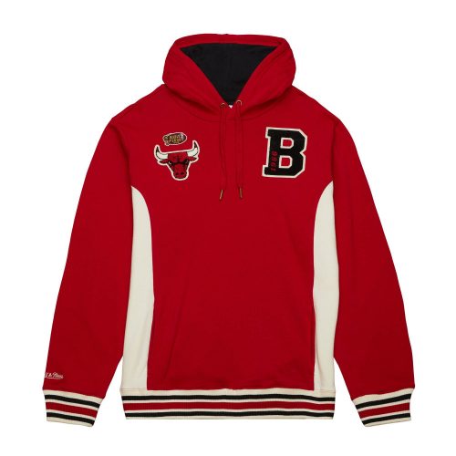 MITCHELL & NESS CHICAGO BULLS NBA TEAM LEGACY FRENCH TERRY HOODIE SCARLET