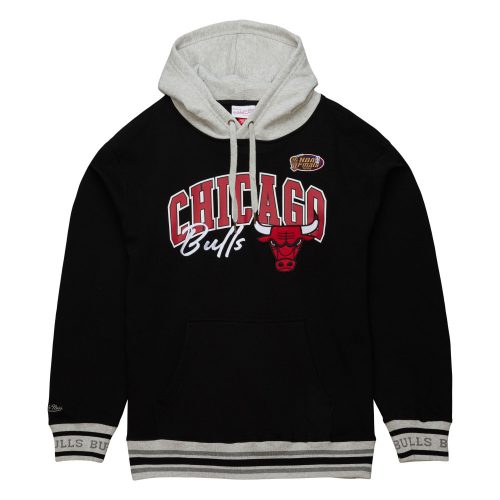 MITCHELL & NESS Premium Fleece Hoodie Vintage Logo Chicago Bulls Black M