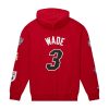 MITCHELL & NESS NBA HOF FLEECE HOOIE HEAT DWYANE WADE SCARLET L