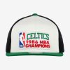 MITCHELL & NESS NBA BOSTON CELTICS 86 NBA CHAMPS TRUCKER SNAPBACK  WHITE / GREEN