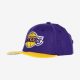 MITCHELL & NESS NBA LOS ANGELES LAKERS TEAM 2 TONE 2.0 STRETCH SNAPBACK PURPLE  / YELLOW