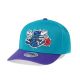 MITCHELL & NESS NBA CHARLOTTE HORNETS TEAM 2 TONE 2.0 STRETCH SNAPBACK HWC TEAL / PURPLE