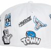 MITCHELL & NESS NBA DALLAS MAVERICKS HAND DRAWN SNAPBACK WHITE