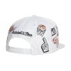 MITCHELL & NESS NBA MIAMI HEAT HAND DRAWN SNAPBACK WHITE