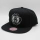 MITCHELL & NESS BROOKLYN NETS Mens High Crown Structured Snapback Black