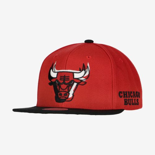 MITCHELL & NESS CHICAGO BULLS Mens High Crown Structured Snapback Red / Black / BLK