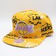 MITCHELL & NESS LOS ANGELES LAKERS Mens High Crown Structured Snapback Yellow/PURPLE