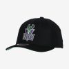 MITCHELL & NESS MILWAUKEE BUCKS Mens 6 Panel High Crown Structured Snapback Black