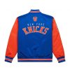 Mitchell & Ness NBA Primetime Heavyweight Satin Jacket Vintage Logo New York Knicks Royal