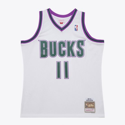 Mitchell & Ness NBA White Jersey Bucks 1999 Rafer Alston White M