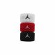 JORDAN W HAIR TIES TERRY 3 PK WHITE/GYM RED/BLACK