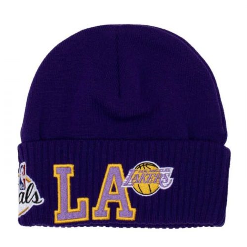 MITCHELL & NESS LOS ANGELES LAKERS FIRST LETTERMAN KNIT HWC Knit - Cuff Purple