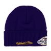 MITCHELL & NESS LOS ANGELES LAKERS FIRST LETTERMAN KNIT HWC Knit - Cuff Purple