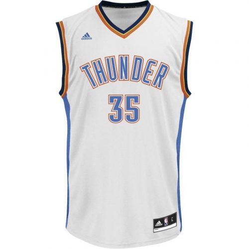 Adidas NBA Oklahoma City Thunder Kevin Durant Replica Jersey WHITE/BLUE