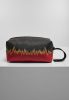 MISTER TEE FLAME PRINT COSMETIC POUCH BLACK/RED