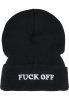 MISTER TEE FUCK OFF BEANIE BLACK/WHITE