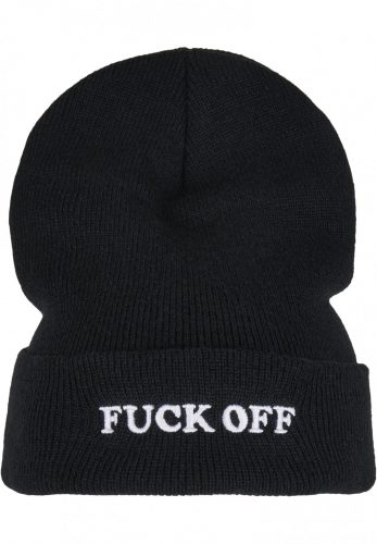 MISTER TEE FUCK OFF BEANIE BLACK/WHITE