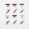 JORDAN LEGACY INFANT/TODDLER ANKLE 6PK SOCKS WHITE