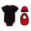 JORDAN KIDS SIDELINE HAT/BODYSUIT/BIB SET 3PC BLACK