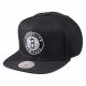 Mitchell & Ness Brooklyn Nets Solid Team Colour Snapback BLACK