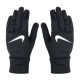 NIKE MEN'S FLEECE RUNNING GLOVES BLACK/SILVER