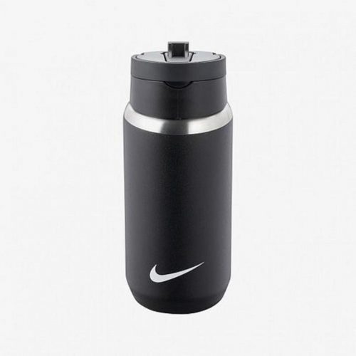 NIKE SS RECHARGE STRAW BOTTLE 12OZ BLACK/WHITE ONE