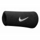 NIKE SWOOSH DOUBLEWIDE WRISTBANDS 2PK BLACK/WHITE