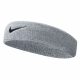 NIKE SWOOSH HEADBAND GREY HEATHER/BLACK