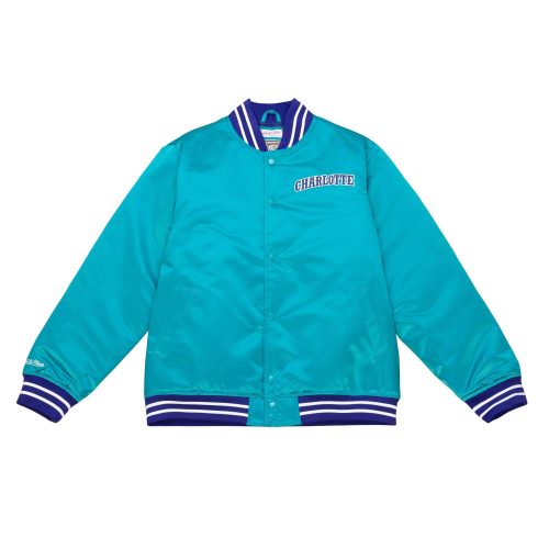 MITCHELL & NESS Charlotte Hornets Mens Jacket - Button Front Teal