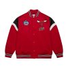 MITCHELL & NESS CHICAGO BULLS NBA HEAVYWEIGHT SATIN JACKET SCARLET 3XL