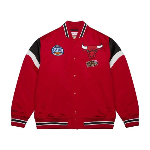 MITCHELL & NESS CHICAGO BULLS NBA HEAVYWEIGHT SATIN JACKET SCARLET 3XL