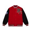 MITCHELL & NESS CHICAGO BULLS NBA TEAM LEGACY VARSITY JACKET RED/BLACK XXL