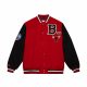 MITCHELL & NESS CHICAGO BULLS NBA TEAM LEGACY VARSITY JACKET RED/BLACK