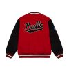 MITCHELL & NESS CHICAGO BULLS NBA TEAM LEGACY VARSITY JACKET RED/BLACK XXL