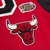 MITCHELL & NESS CHICAGO BULLS NBA TEAM LEGACY VARSITY JACKET RED/BLACK