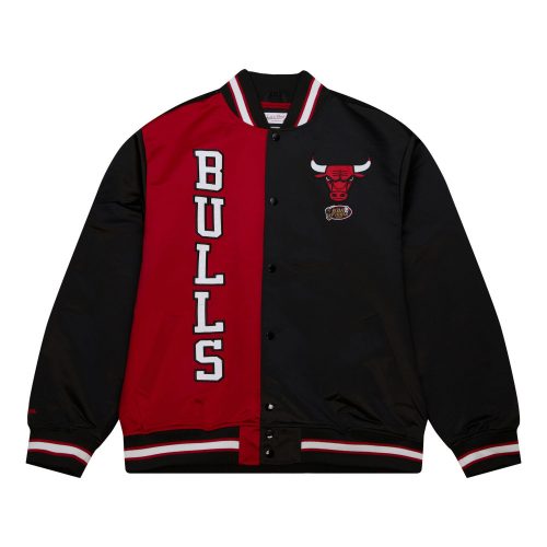 MITCHELL & NESS CHICAGO BULLS NBA TEAM OG 2.0 LIGHTWEIGHT SATIN JACKET BLACK