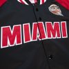 MITCHELL & NESS MIAMI HEAT NBA HOF N&N SATIN JACKET DWYANE WADE BLACK/RED L