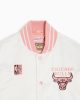 MITCHELL & NESS CHICAGO BULLS NBA NEOPOLITAN SATIN JACKET WHITE 4XL