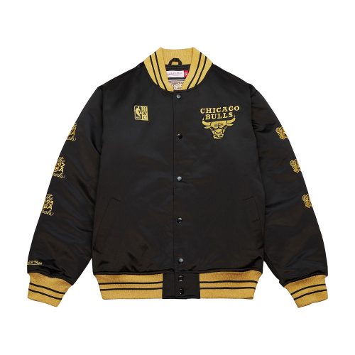 MITCHELL & NESS CHICAGO BULLS MVP SATIN JACKET BLACK XS