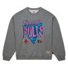 MITCHELL & NESS 90s Reflective Heather Crewneck Sweatshirt Chicago Bulls Grey M