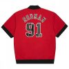 MITCHELL & NESS CHICAGO BULLS NBA OFF COURT SS N&N WARM UP JACKET DENNIS RODMAN SCARLET