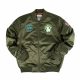 MITCHELL & NESS BOSTON CELTICS NBA SATIN BOMBER JACKET OLIVE XL