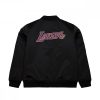 MITCHELL & NESS LOS ANGELES LAKERS NBA SATIN BOMBER JACKET BLACK S