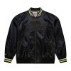 MITCHELL & NESS NBA STATESIDE PASTEL BOMBER JACKET Golden State Warriors Black M