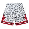 MITCHELL & NESS NBA CHICAGO BULLS DOODLE SWINGMAN SHORTS PATTERN / WHITE